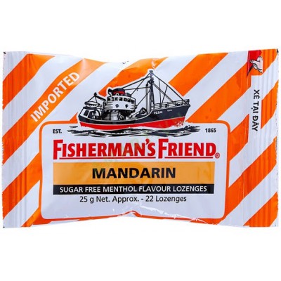 Kẹo con tàu fishermans friend menthol & quýt gói 25gr