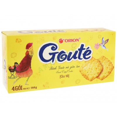 Bánh mè hình cô gái gouté orion hộp 144gr