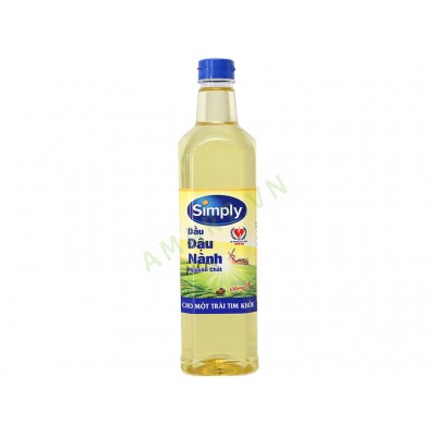 Dầu ăn simply chai 1000ml đậu nành