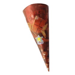 Kem thái hình tháp crunchy cone cây 80gr chocolate